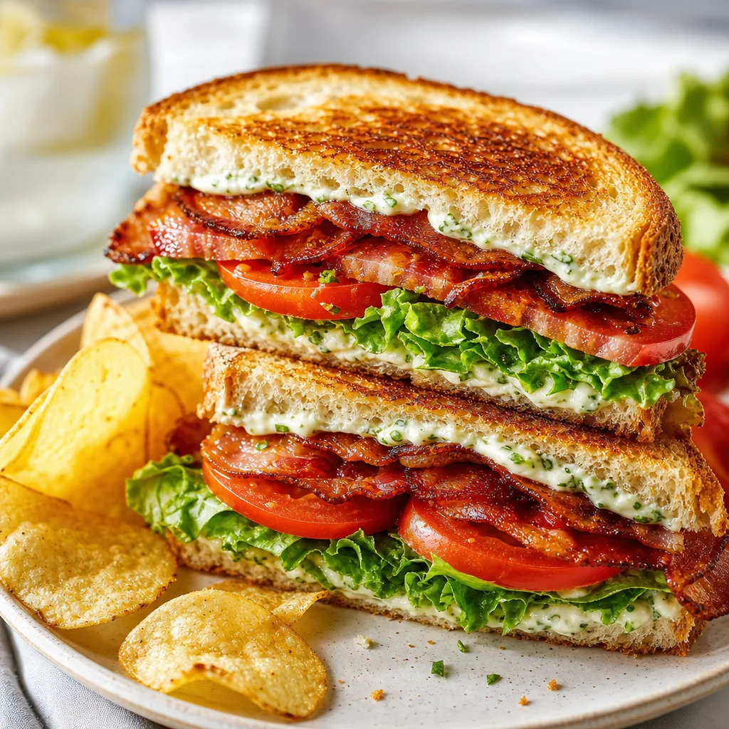 BLT with Basil Mayo on Sourdough