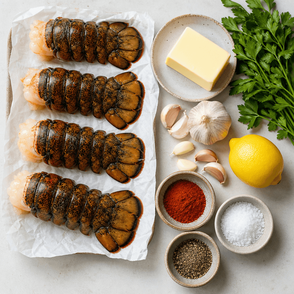 Grilled Garlic Butter Lobster Tails ingredients