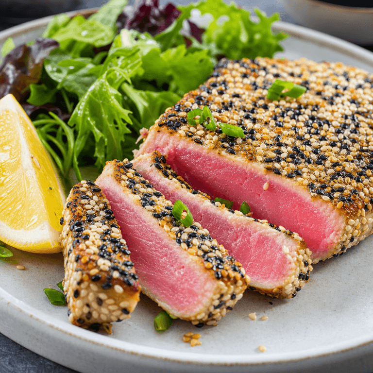 Grilled Tuna Steaks with Sesame Crust