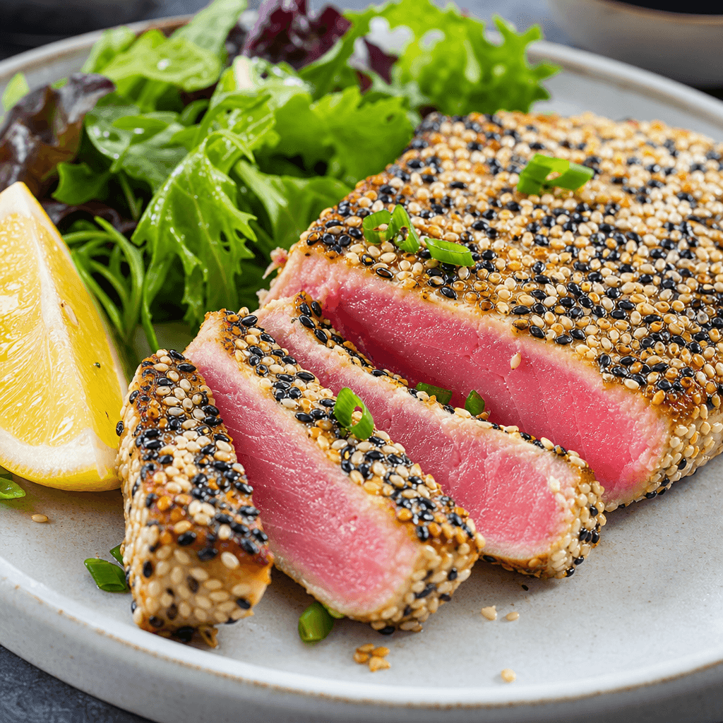 Grilled Tuna Steaks with Sesame Crust