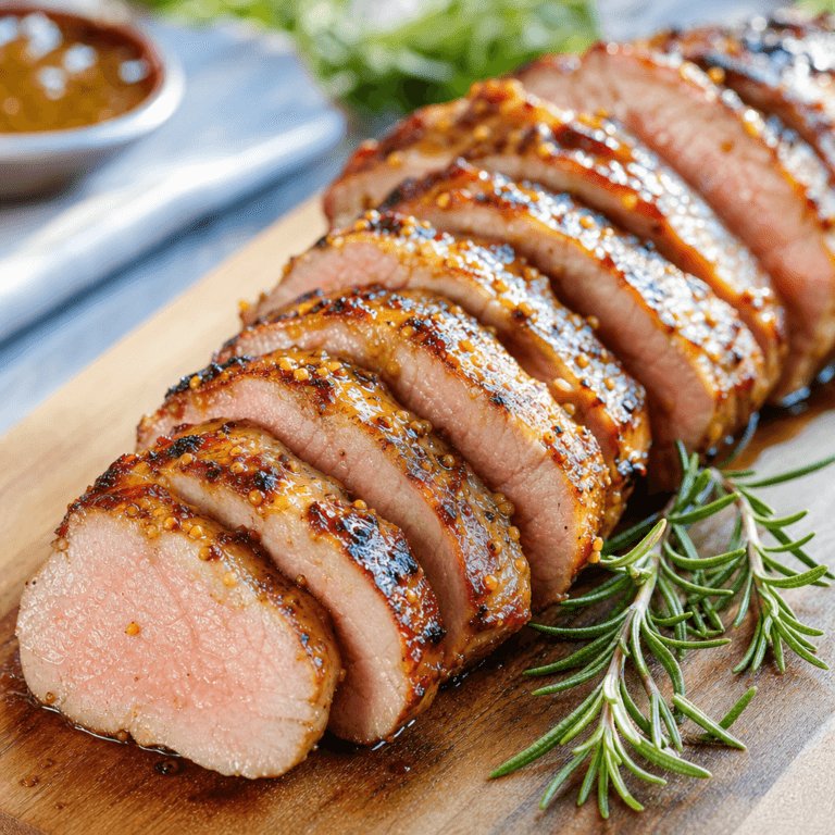 Maple Mustard Grilled Pork Tenderloin