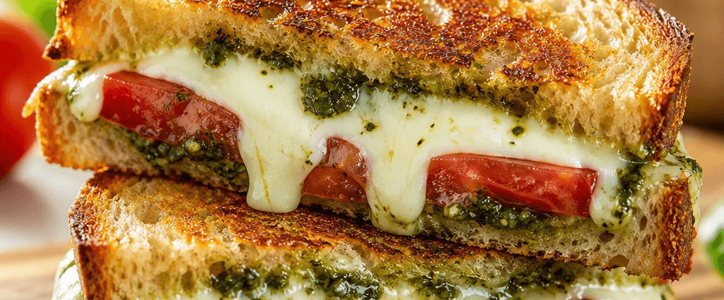 Caprese Grilled Cheese with Pesto
