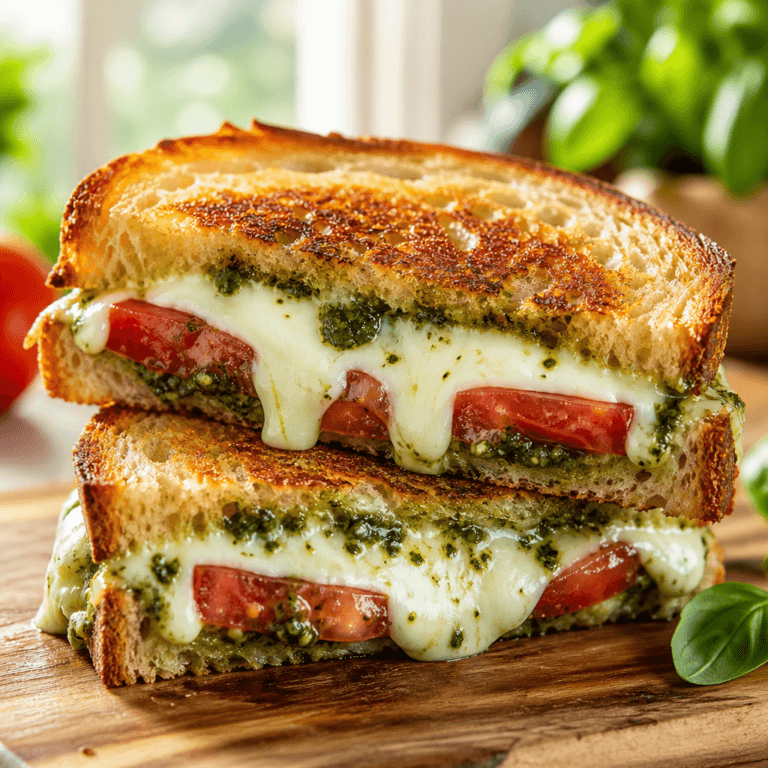 Caprese Grilled Cheese with Pesto