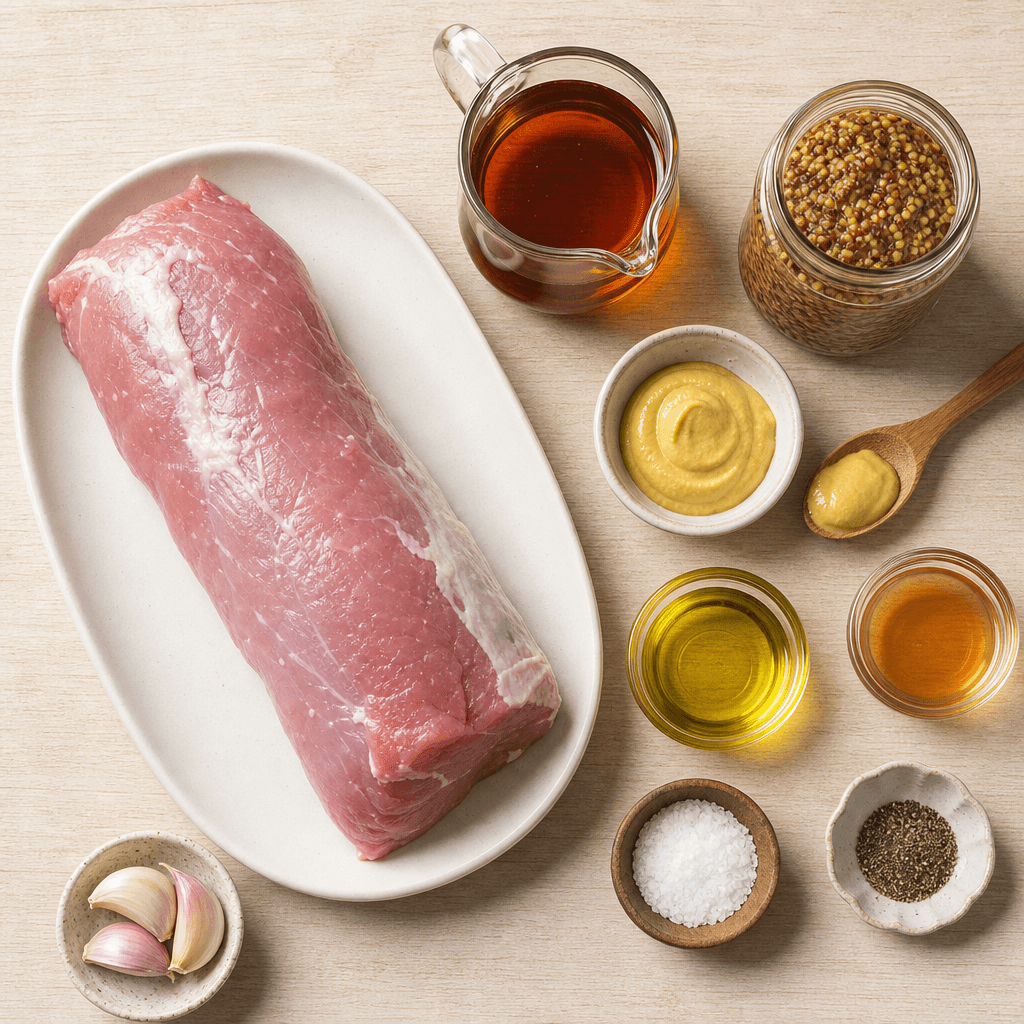 Maple Mustard Grilled Pork Tenderloin ingredients