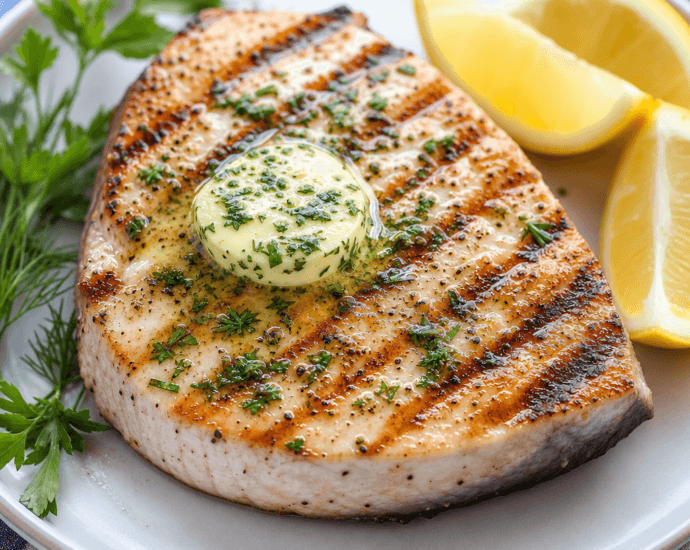 Grilled Swordfish with Herb Butter