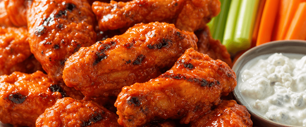 Grilled Chicken Wings with Buffalo Sauce