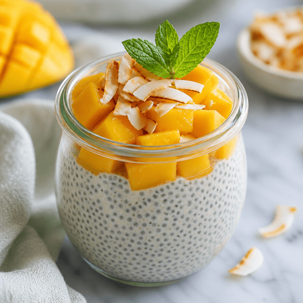 Mango Coconut Chia Pudding