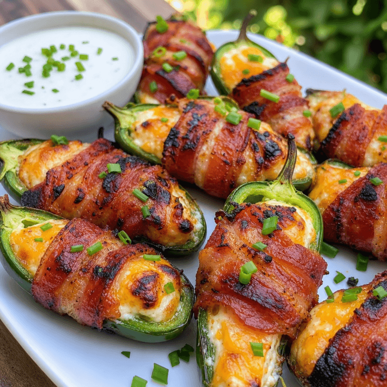 Grilled Bacon-Wrapped Jalapeno Poppers
