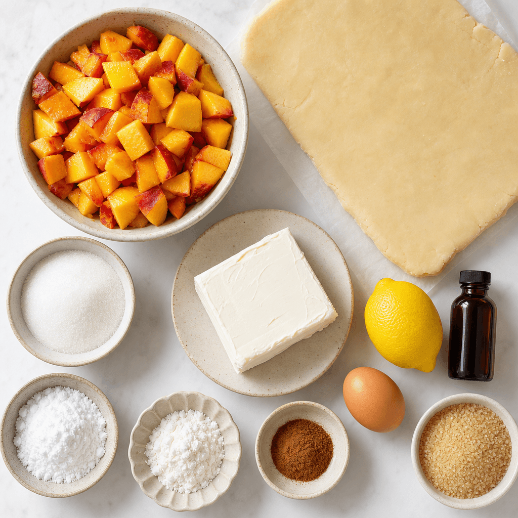 Peaches and Cream Hand Pies ingredients