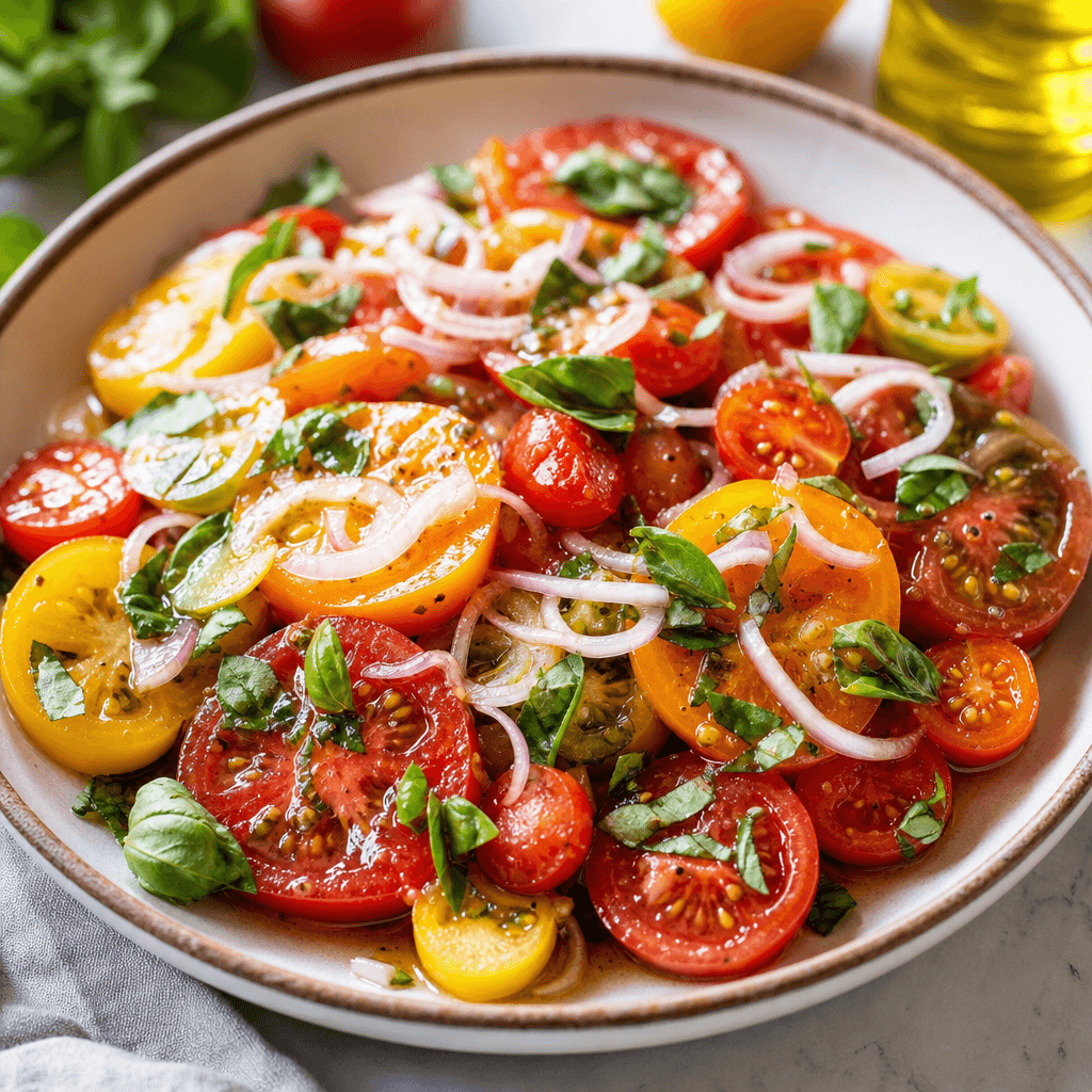Marinated Tomato Salad with Shallots