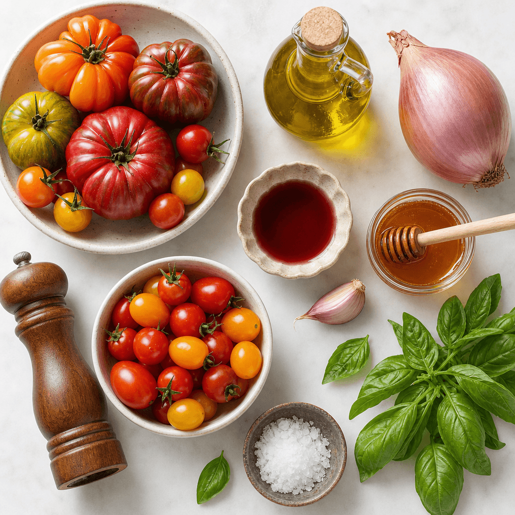 Marinated Tomato Salad with Shallots ingredients
