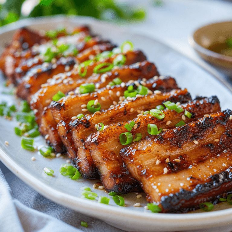 Grilled Pork Belly with Hoisin Glaze