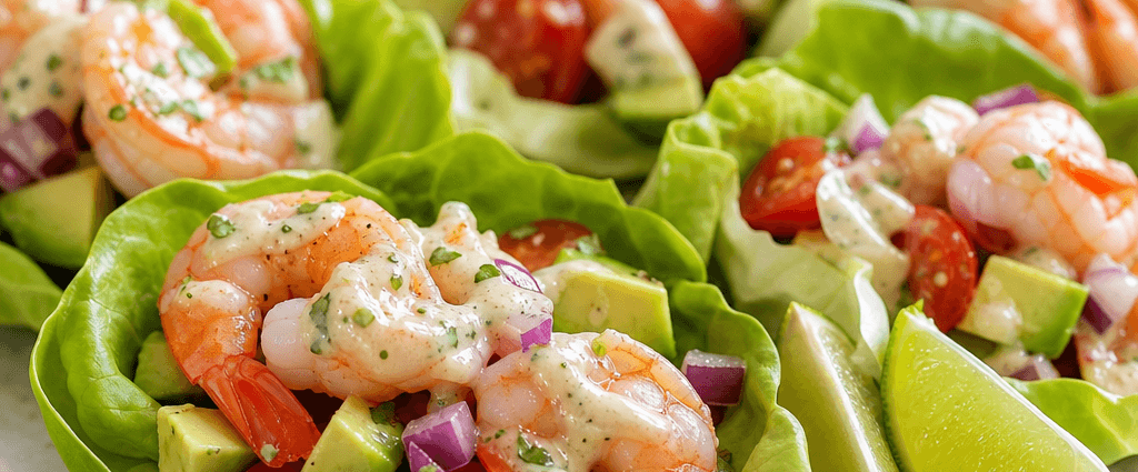 Shrimp and Avocado Lettuce Wraps