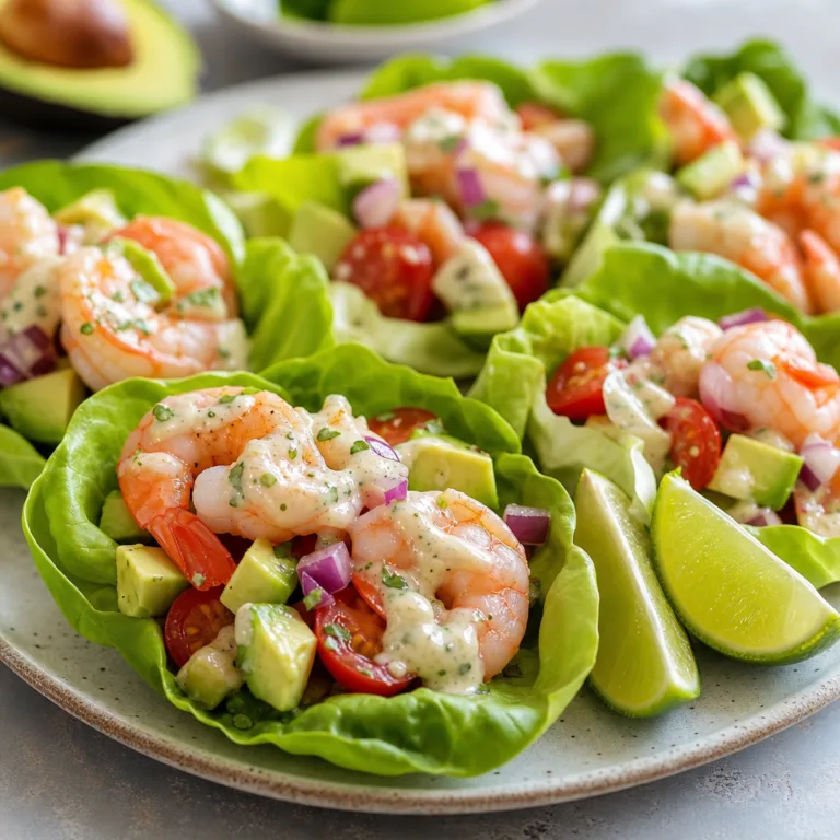 Shrimp and Avocado Lettuce Wraps