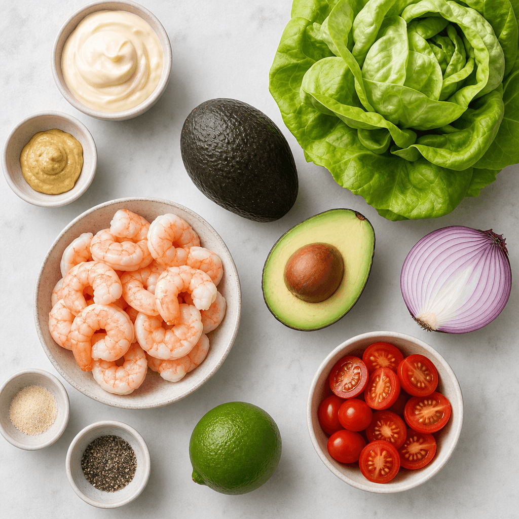 Shrimp and Avocado Lettuce Wraps ingredients