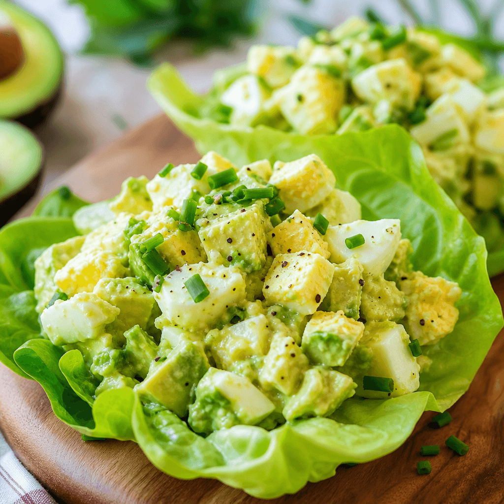 Avocado Egg Salad Lettuce Wraps