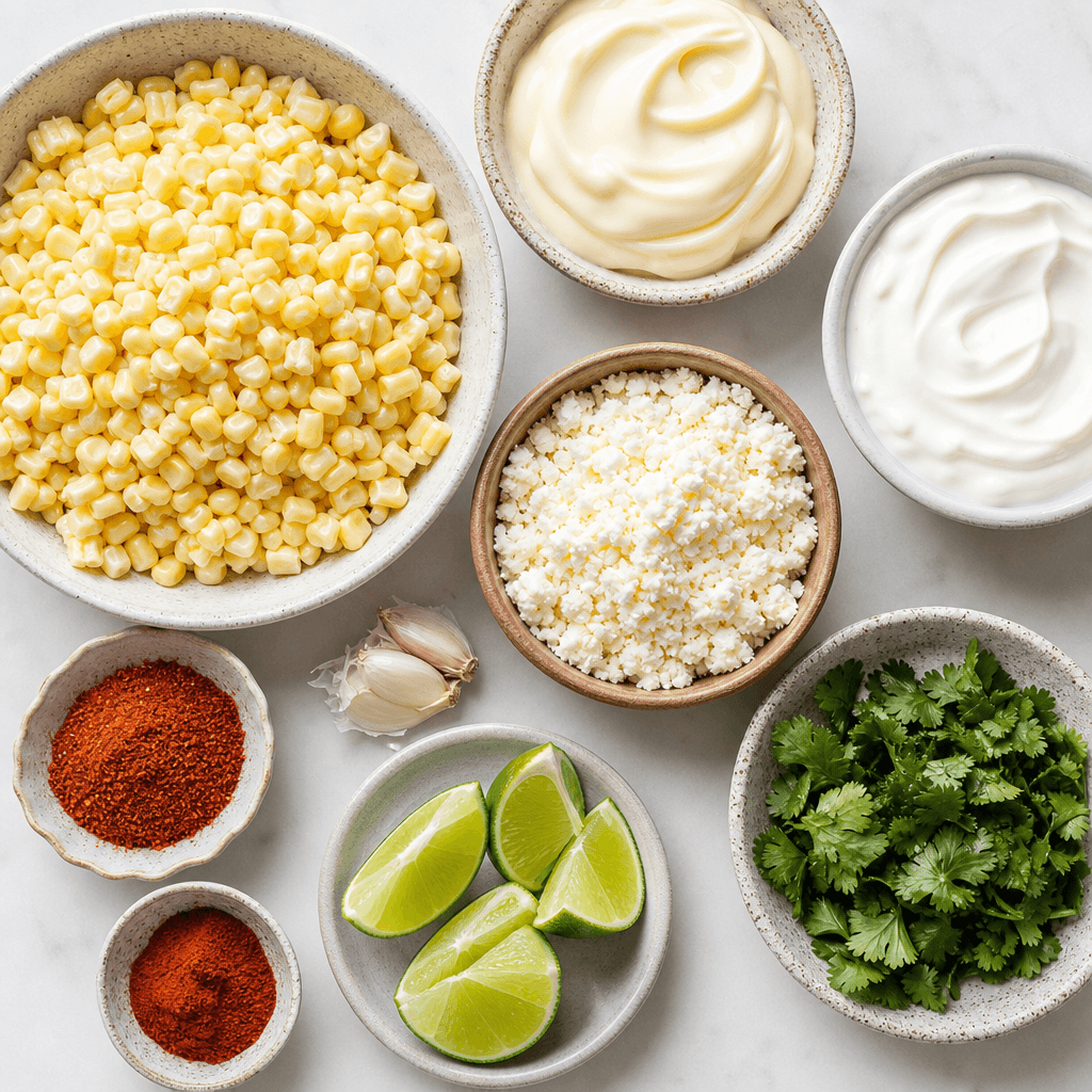 Mexican Street Corn Salad (Esquites) ingredients