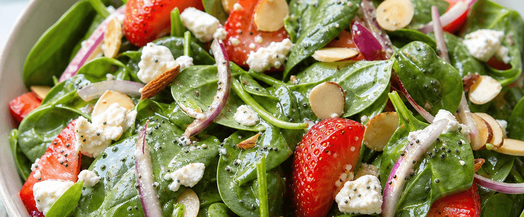 Strawberry Spinach Salad with Poppyseed Dressing