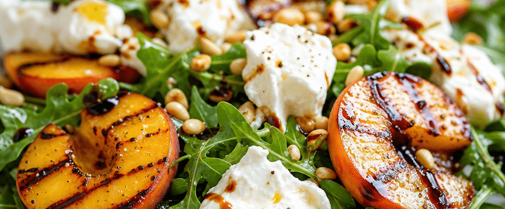 Grilled Peach and Burrata Salad