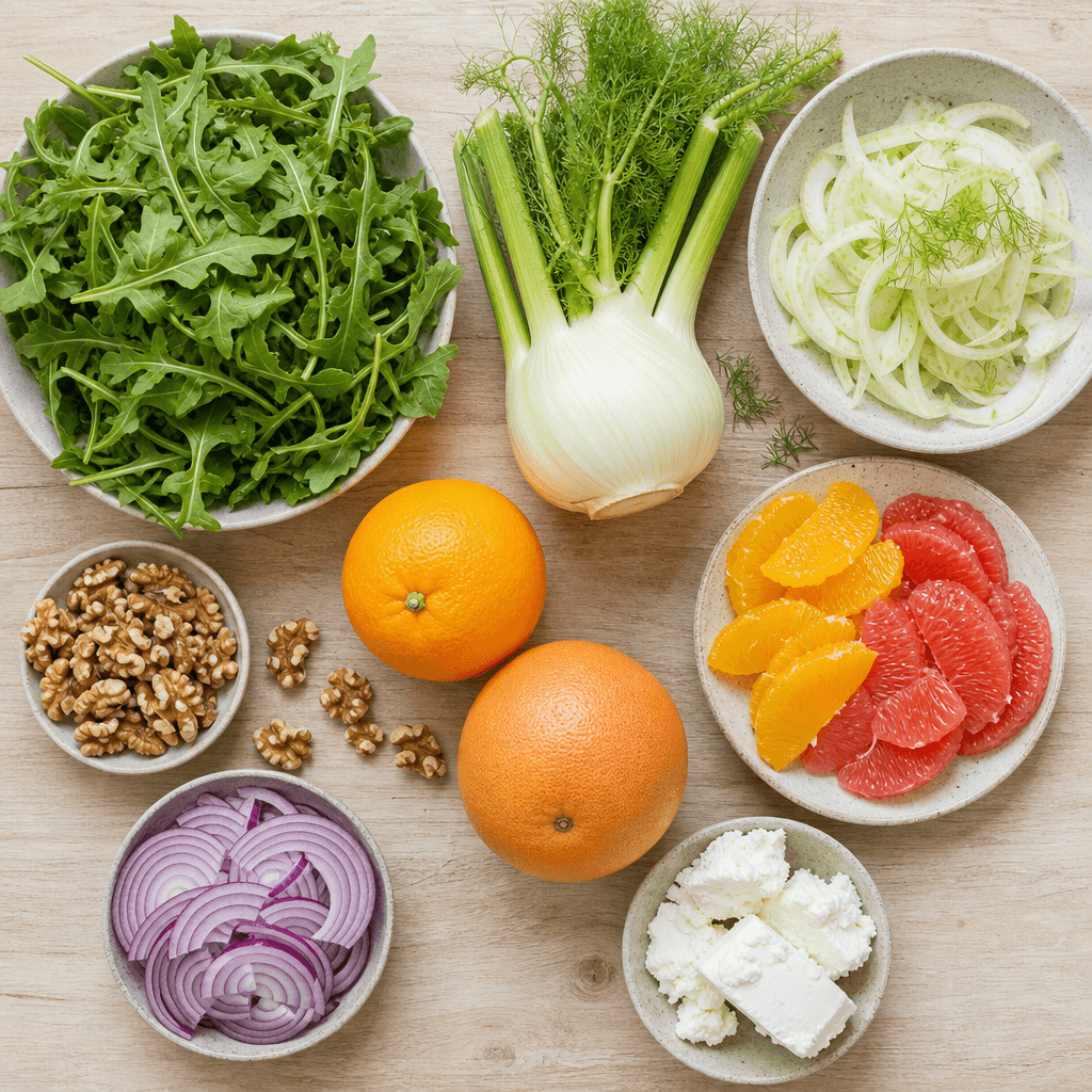 Arugula and Fennel Salad with Citrus Vinaigrette ingredients