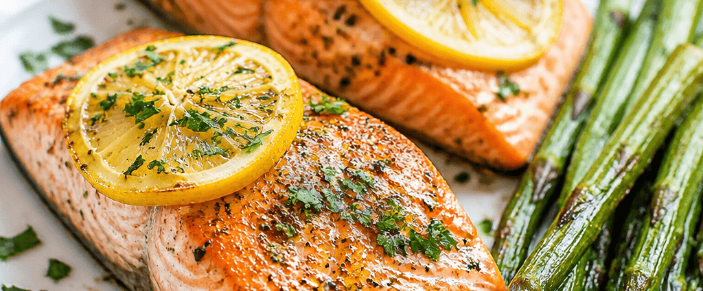 Baked Salmon with Lemon and Asparagus