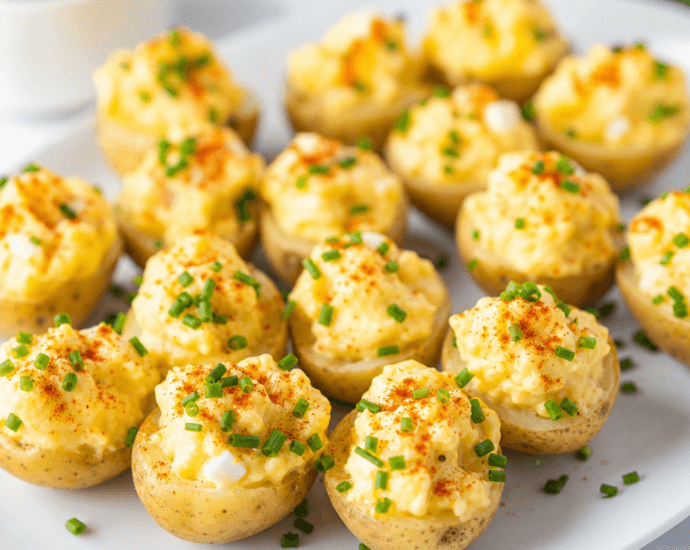 Deviled Egg Potato Salad Bites
