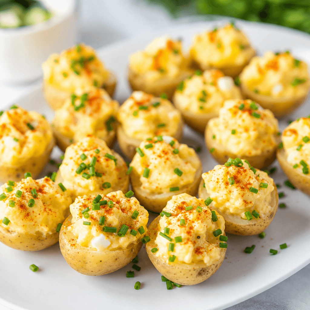 Deviled Egg Potato Salad Bites