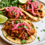 BBQ Jackfruit Tacos with Pickled Onions