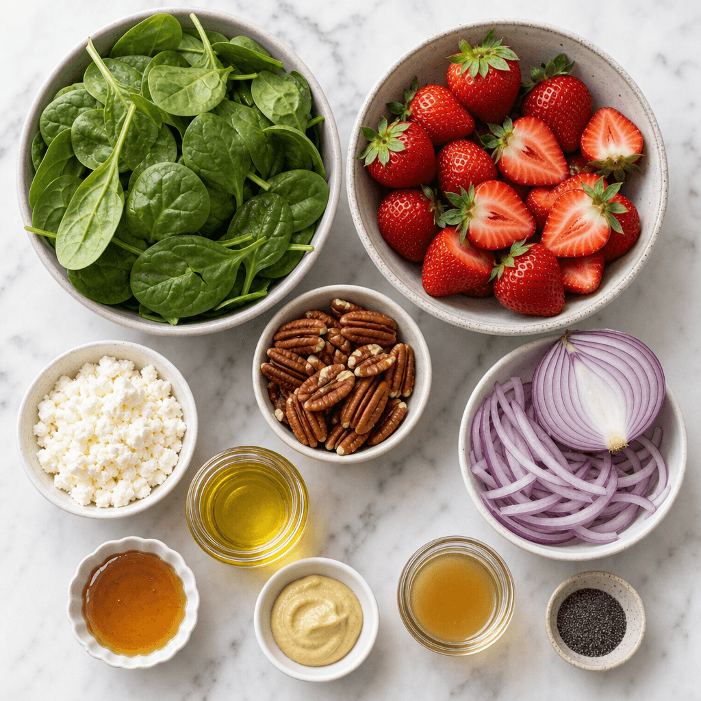 Strawberry Spinach Salad with Poppy Seed Dressing ingredients