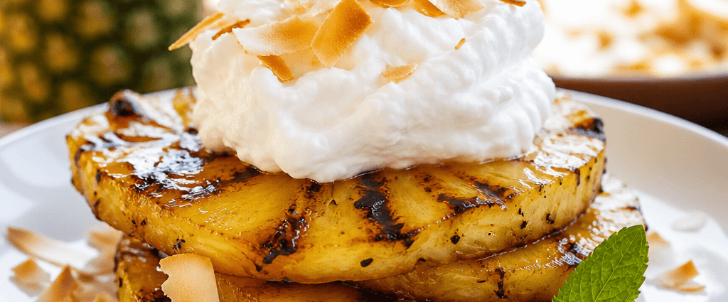 Grilled Pineapple with Coconut Whipped Cream