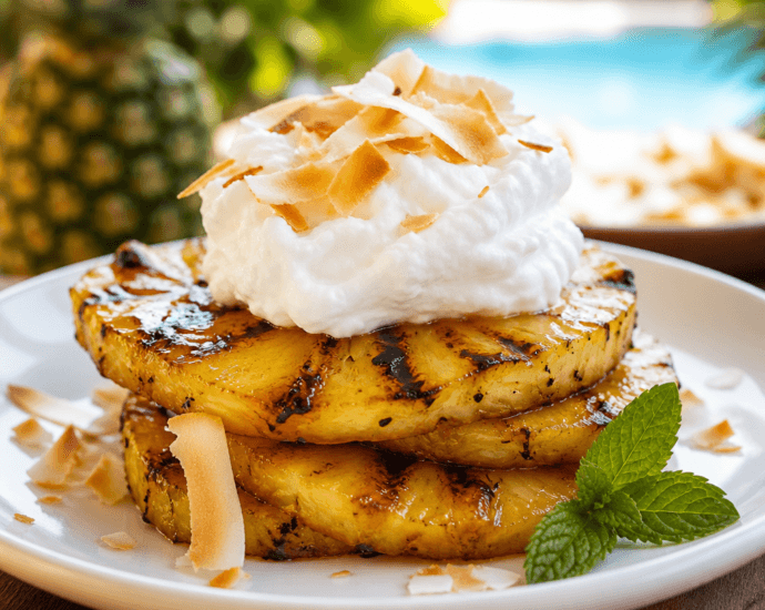 Grilled Pineapple with Coconut Whipped Cream