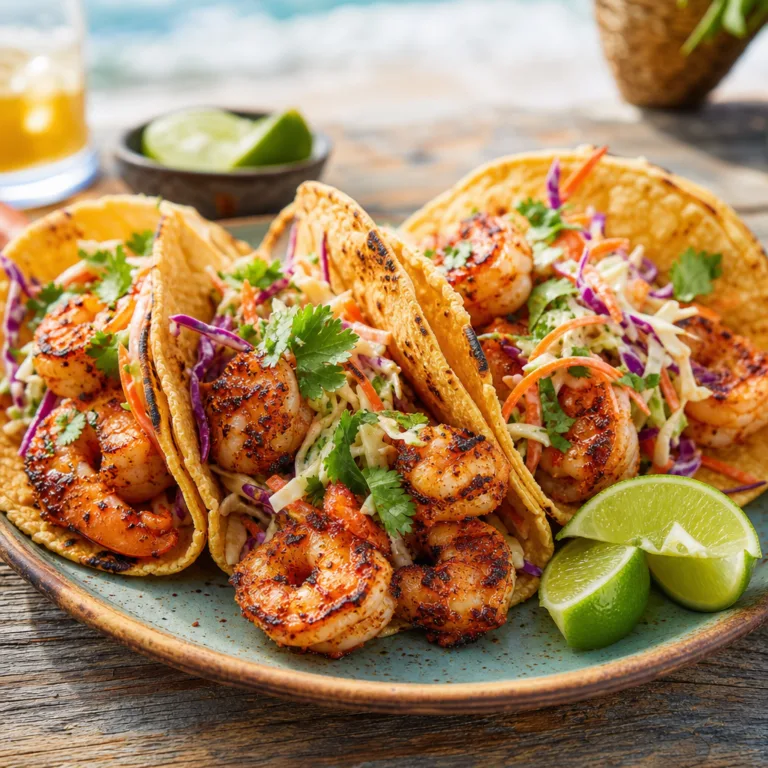 Spicy Grilled Shrimp Tacos with Crunchy Slaw (30-Minute Recipe)