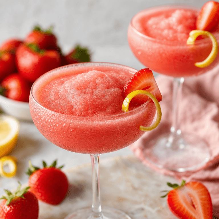 Frozen Strawberry Rosé (Frosé) — Easy 5-Ingredient Summer Cocktail