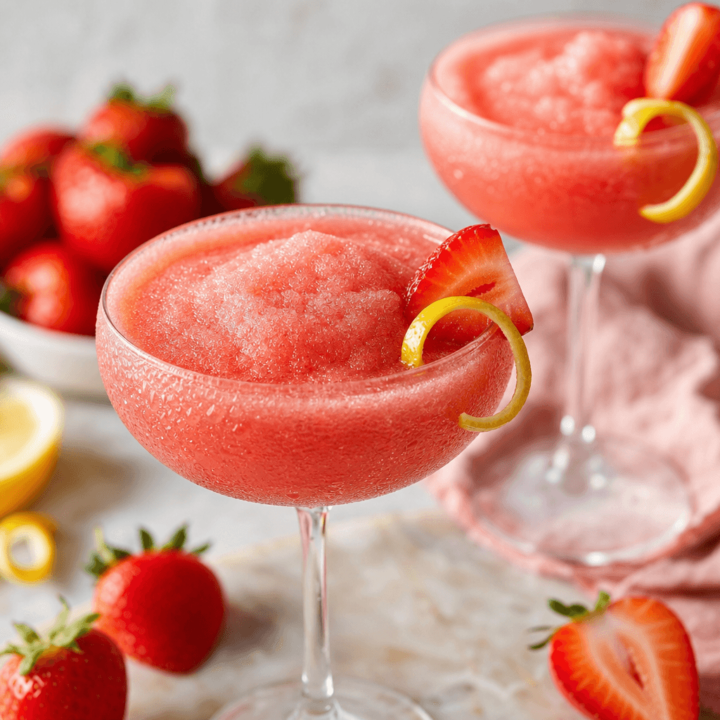 Frozen Strawberry Rosé (Frosé)