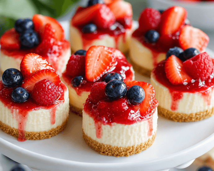 Mini Cheesecakes with Fresh Berry Topping