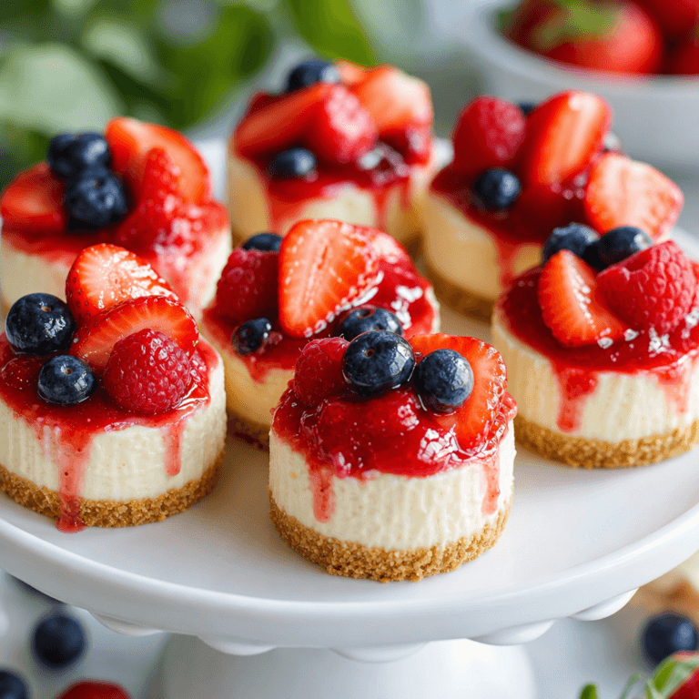 Mini Cheesecakes with Fresh Berry Topping