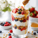 Greek Yogurt Parfait with Berries and Honey