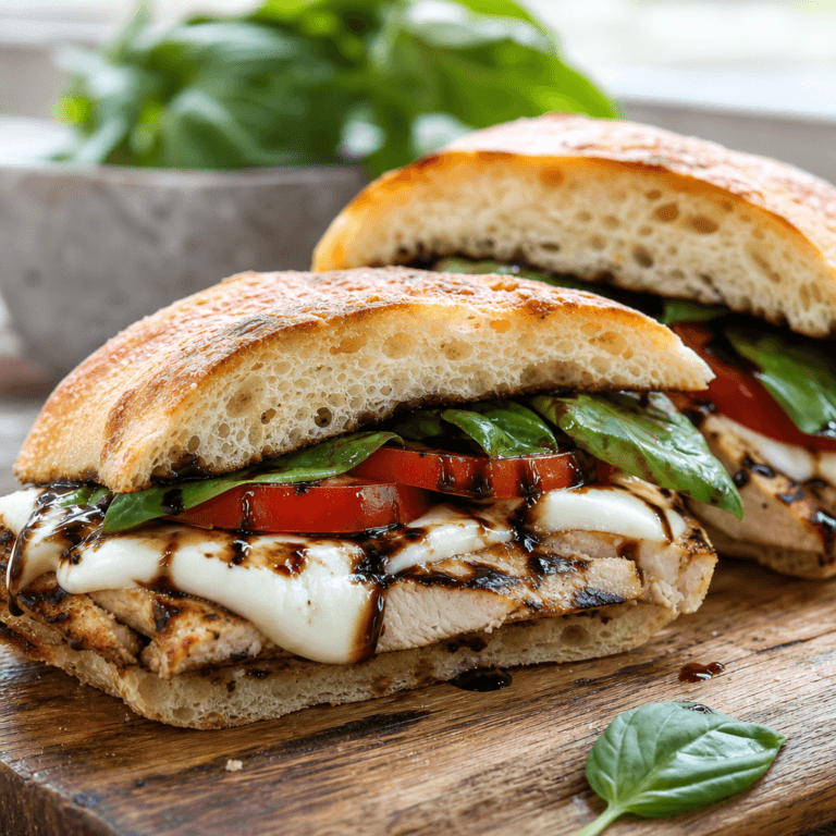 Grilled Chicken Caprese Sandwich (Easy 25-Minute Recipe)