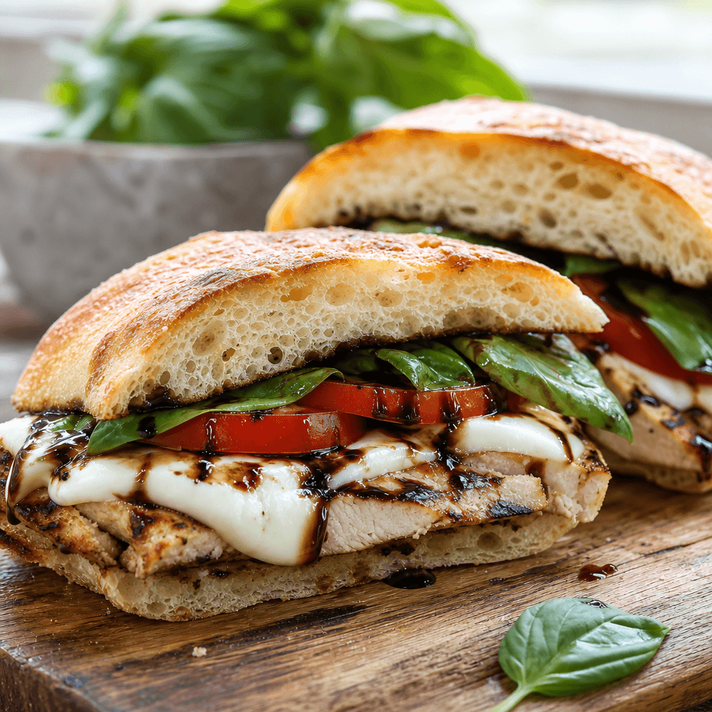 Grilled Chicken Caprese Sandwich