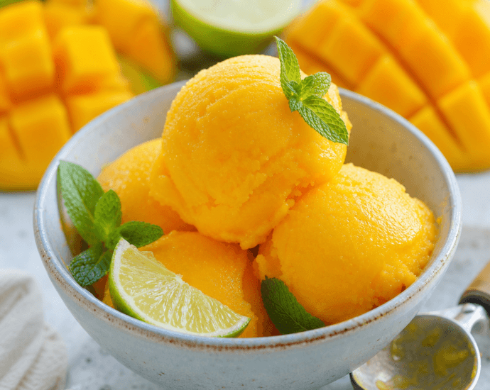 Homemade Mango Sorbet