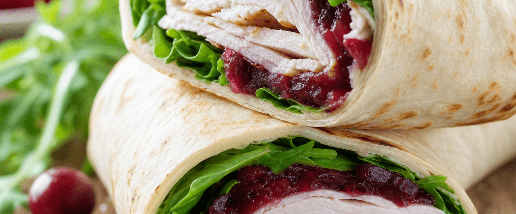 Turkey Cranberry Wraps with Arugula