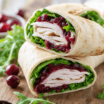 Turkey Cranberry Wraps with Arugula