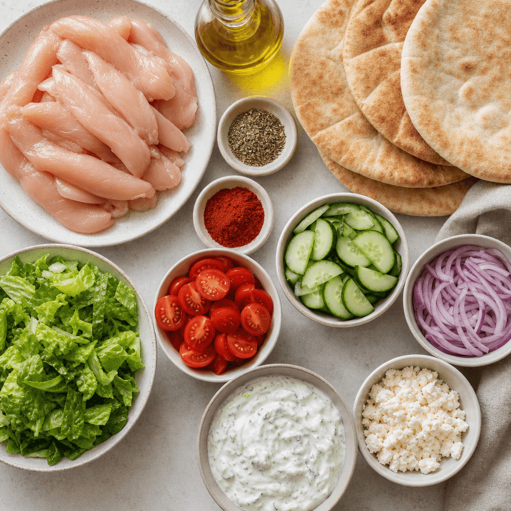 Mediterranean Chicken Pita Pockets ingredients
