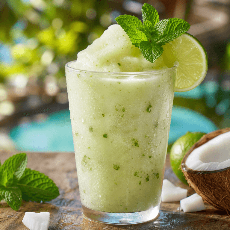 Frozen Coconut Mojito (Easy Frozen Mojito Recipe, Mocktail or Cocktail)
