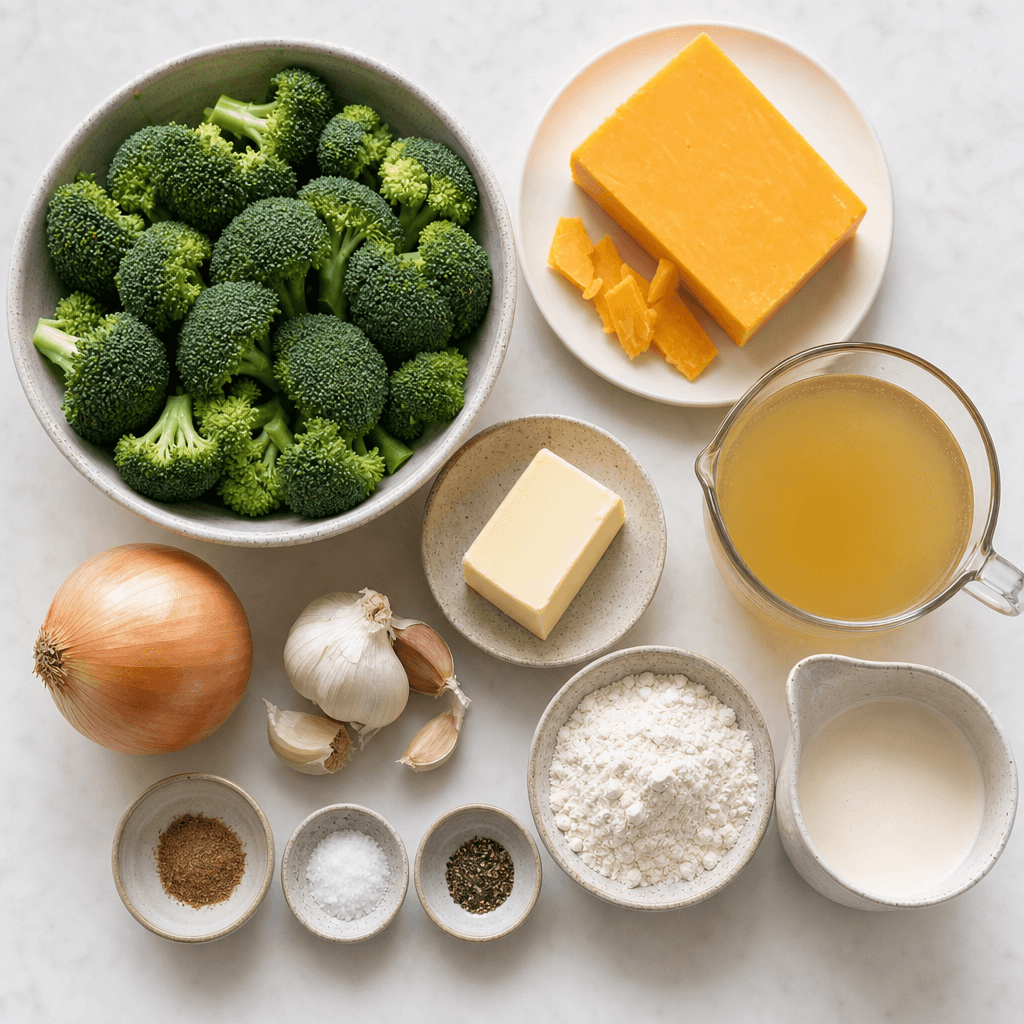 Broccoli cheddar soup ingredients