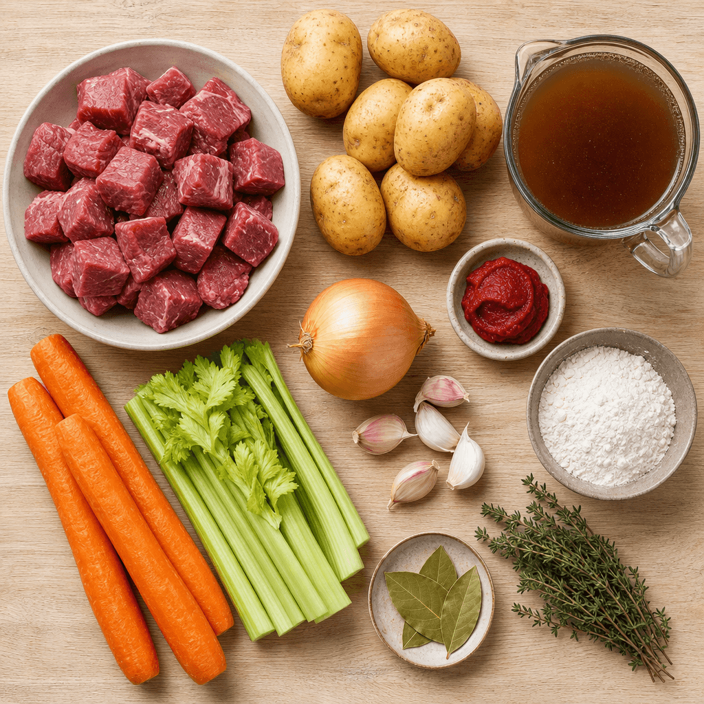 Beef Stew ingredients