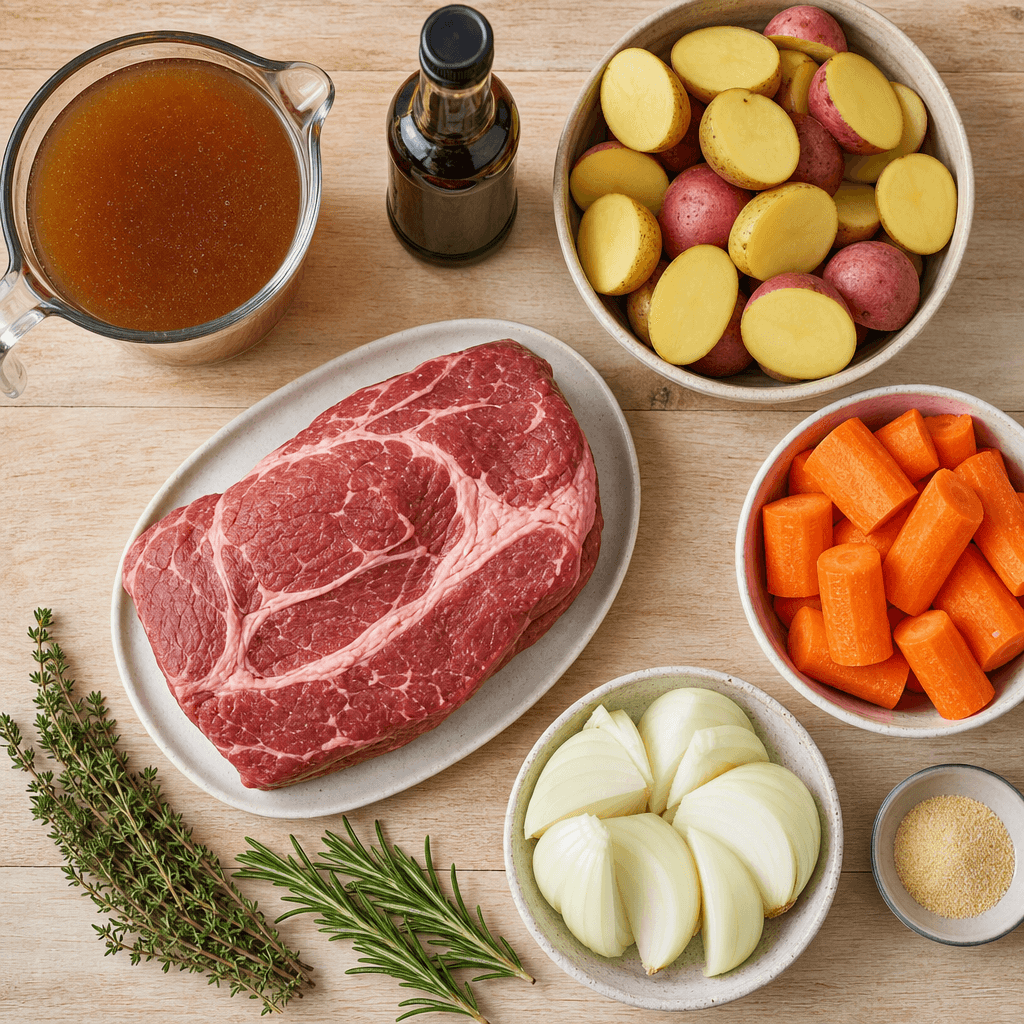 Crockpot Pot Roast ingredients