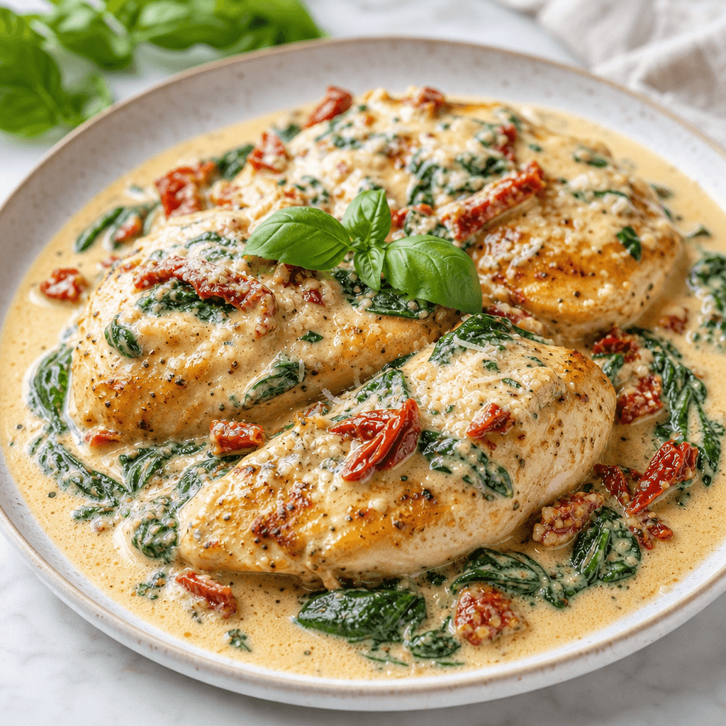 Creamy Tuscan Chicken with Sun-Dried Tomatoes