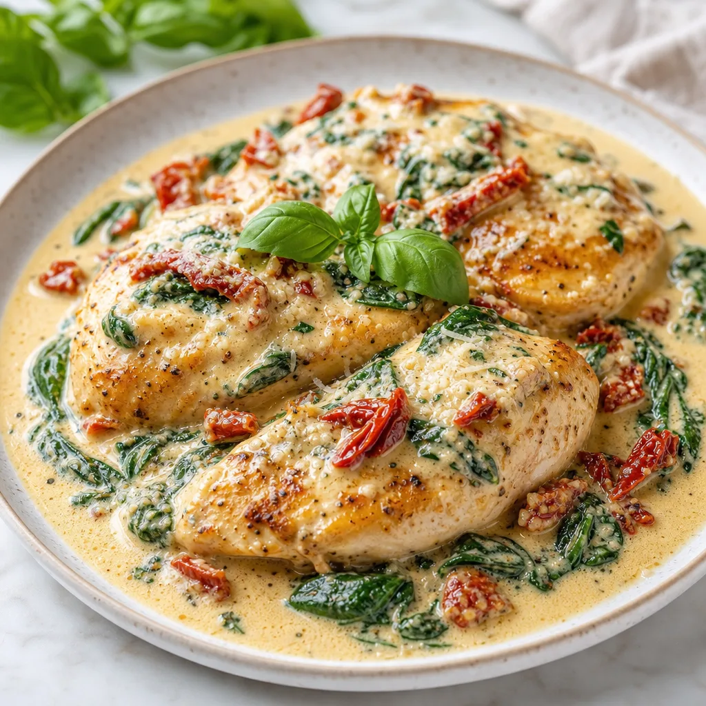 Creamy Tuscan Chicken with Sun-Dried Tomatoes