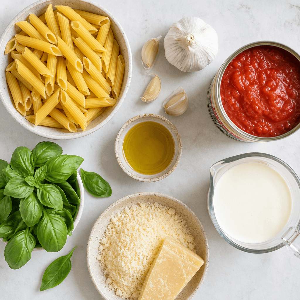 Creamy Tomato Pasta (Ready in 30 Minutes) ingredients